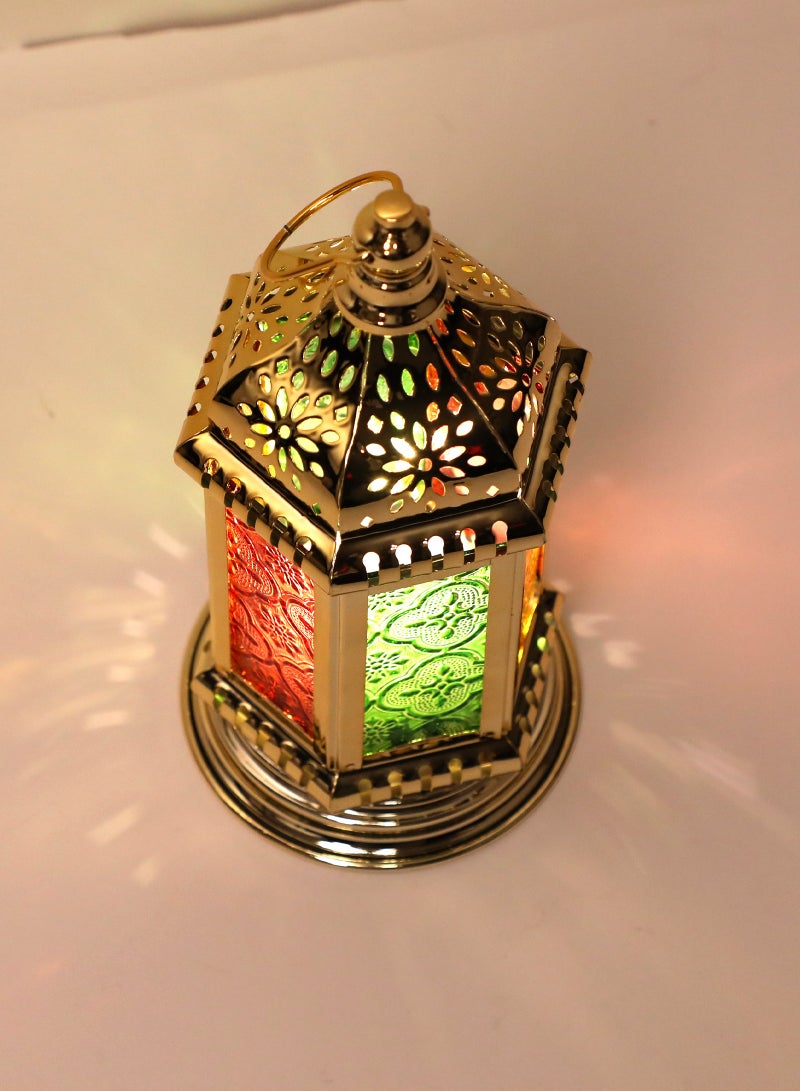 Trentor Decorative Ramadan Lantern for Ramadan Decorations for Table, Wall, Outdoor & Eid Decor, Lights Decorative Indoor Outdoor Battery Operated 11.5x11.5x25 CM - Image 3